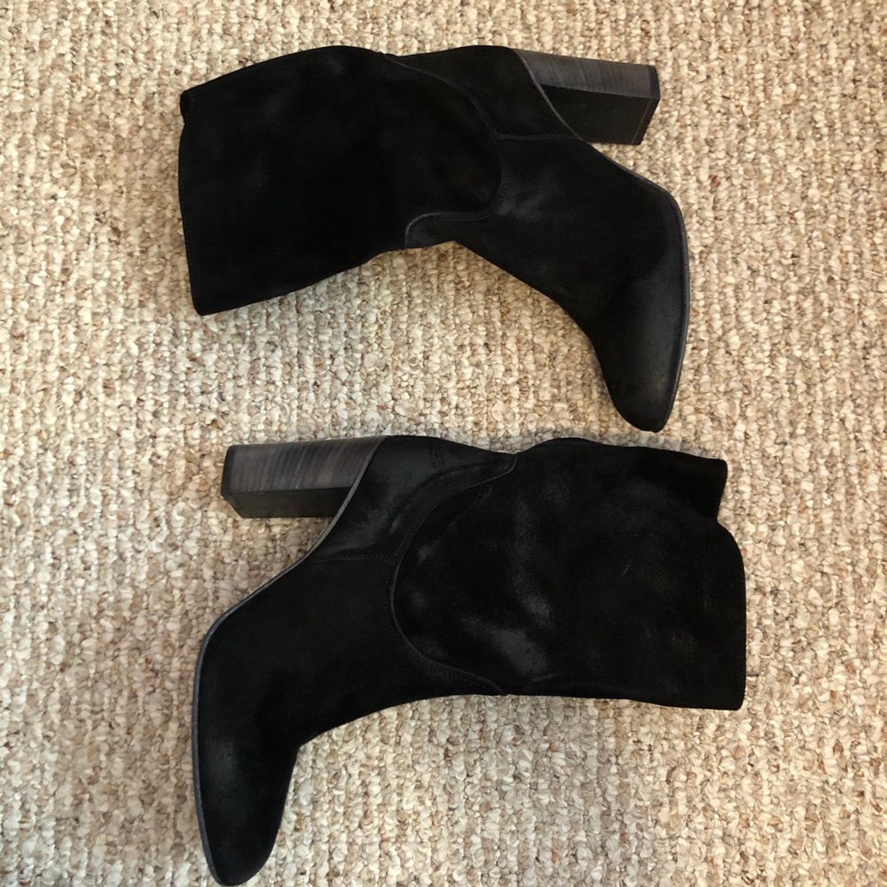 Free People Dakota Black Slouchy Suede Heel Boot - Picture 5 of 16